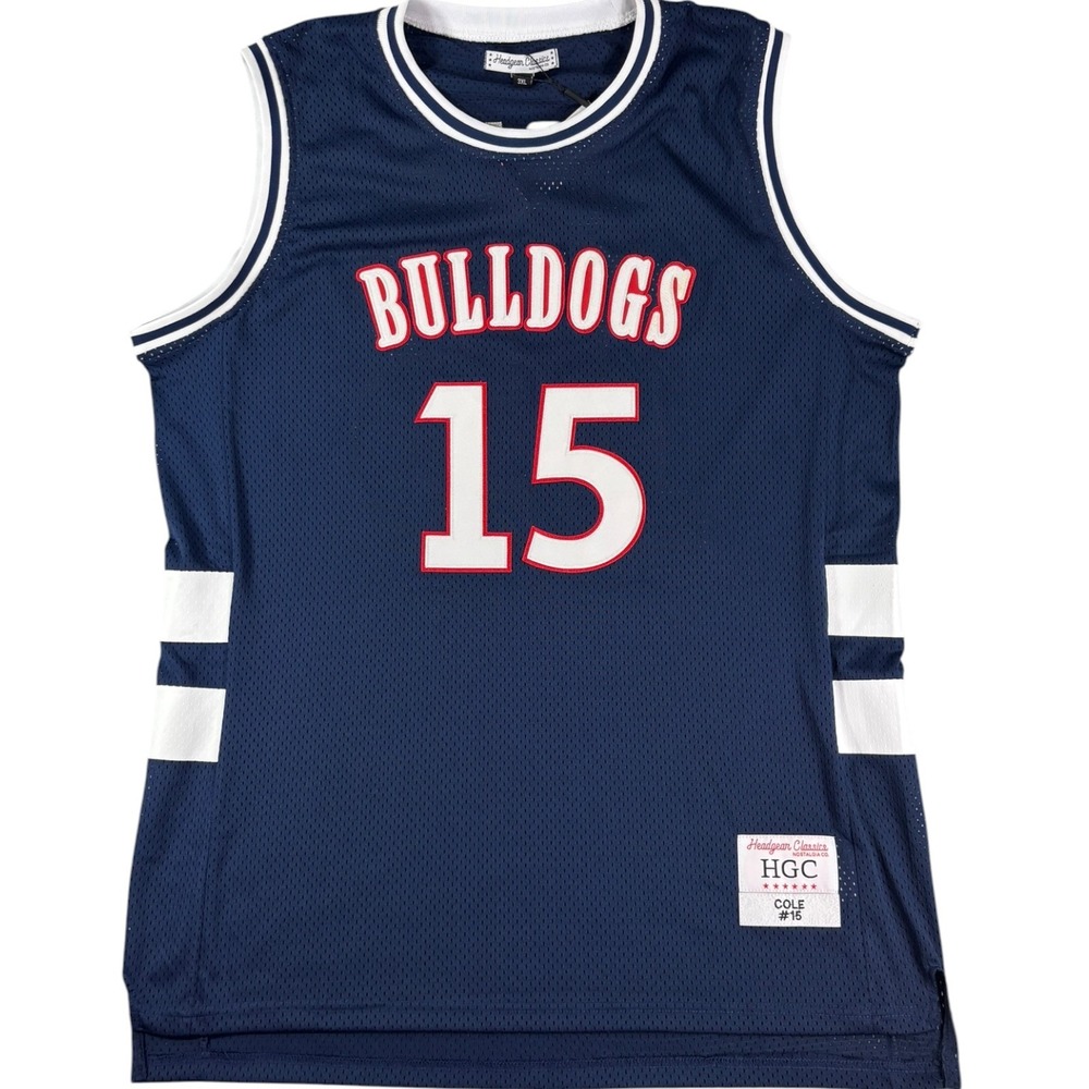 Headgear Classics Terry Sanford High School Cole 15 Basketball Jersey Navy 3XL